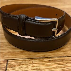 Lauren Ralph Lauren Dark Chocolate Brown Leather Belt
